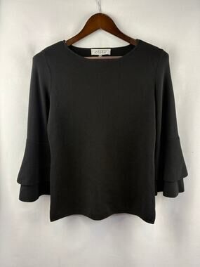 Women’s Kasper Medium Black 3/4 Sleeve Blouse